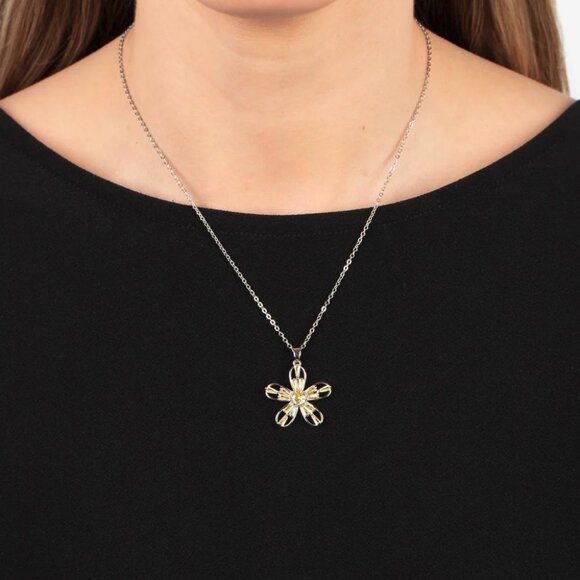 Paparazzi Jewelry Accessories - Botanical Ballad - Yellow Necklace - Vintage - Picture 1 of 8